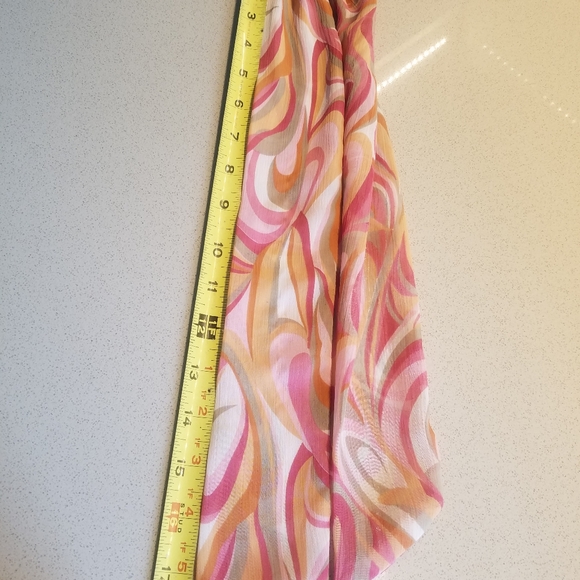 Womans Scarf Belt, Silver Encased Pearls with Scarf Ties - Picture 2 of 3